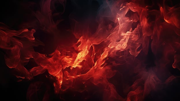 mystery dark red flames photo