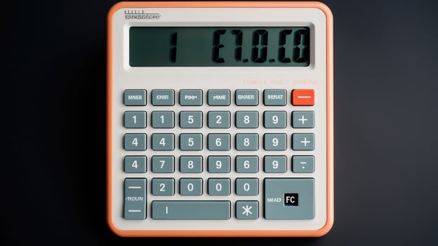display calculator white background photo