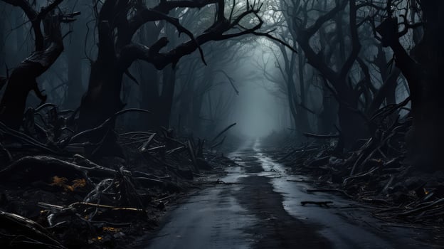 forest deserted road photo