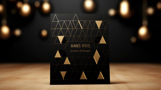 design black christmas card photo