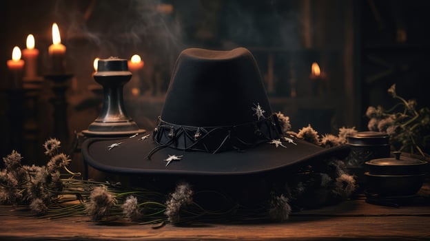 pointed black witch hat photo