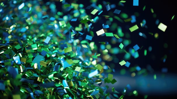 party blue and green confetti photo