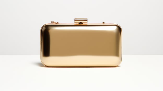 purse gold rectangle photo