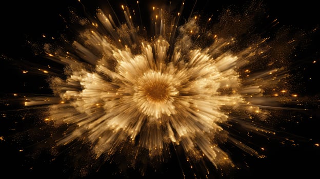 light black and gold explosion photo