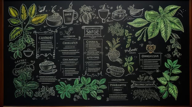 diagram coffee chalk board photo