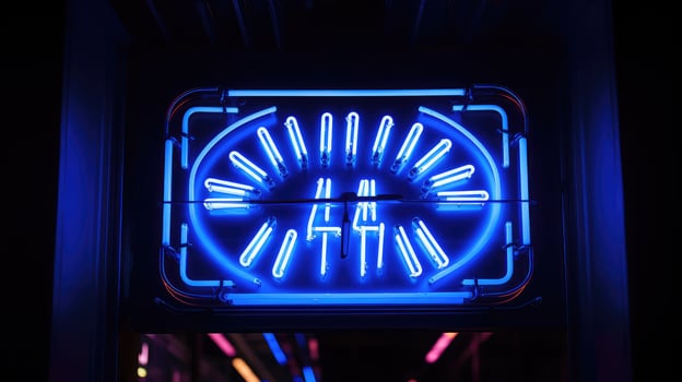 glow blue neon light photo