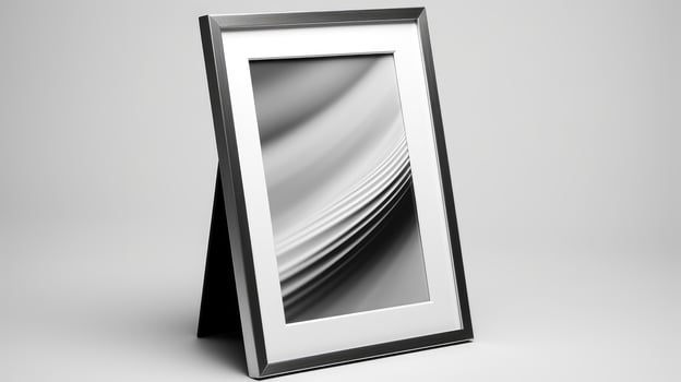 brushed metal photo frame