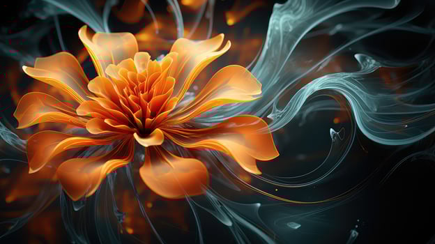 flower digital orange photo