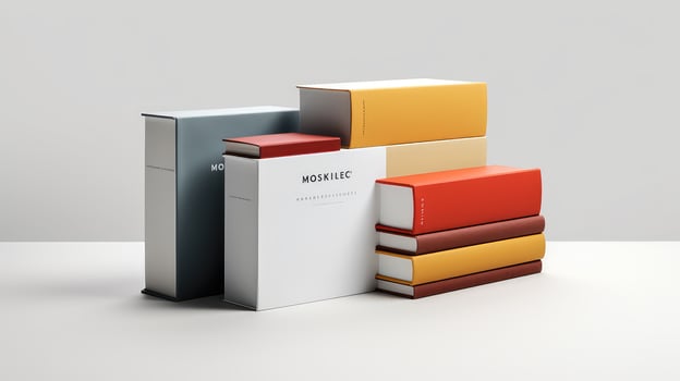stack hardcover book mock photo