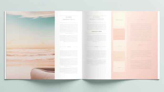 design pastel brochure layout photo