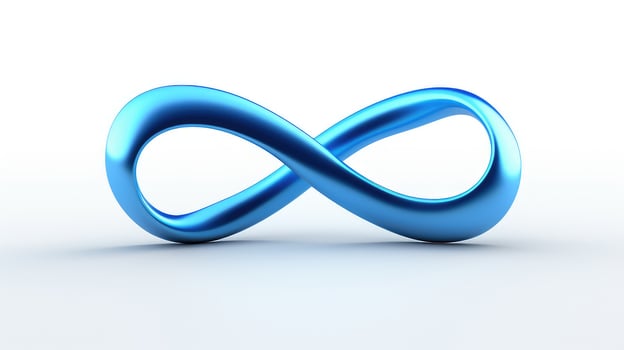 endless blue infinity symbol photo