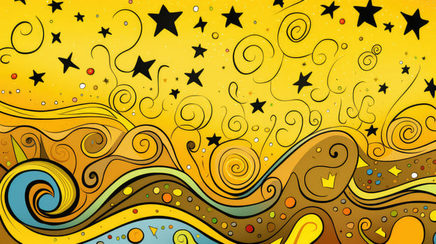 hearts yellow cartoon background photo