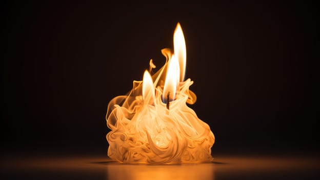 light fire isolated on white photo
