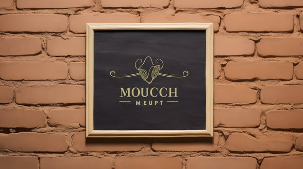 weathered brick wall mockup photo