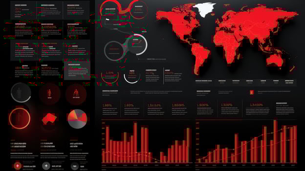 sleek infographic red black photo
