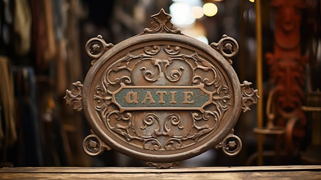 aged metal signage photo