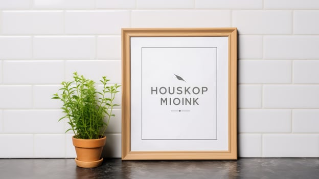 glass minimal interior frame mockup photo