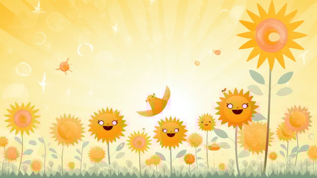 rays sun cartoon photo