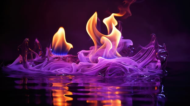 candle purple flame photo