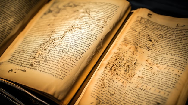 handwritten book pages photo