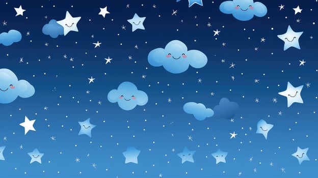 whimsical star space cartoon scrapbook paper photo