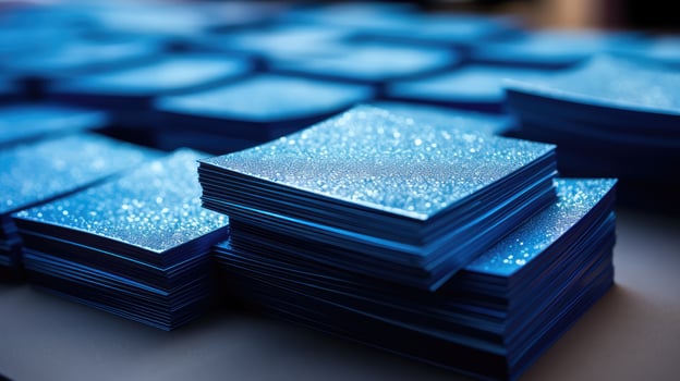 accents blue glitter invitation photo