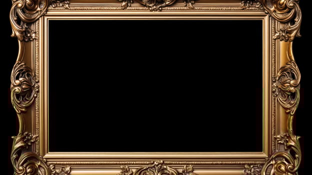 intricate gold frame transparent photo