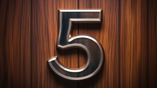 shiny metal numbers photo