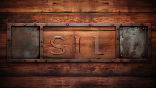 wooden metal text effect photo