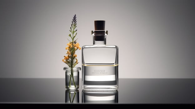 design clear glass bottle photo