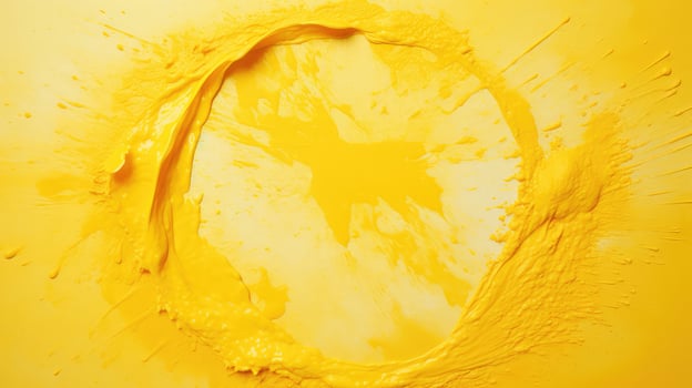 round yellow paint circle photo