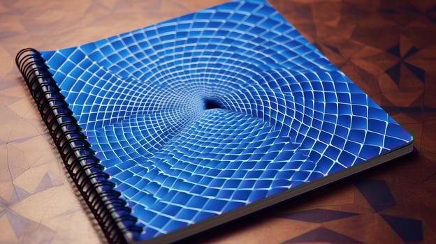 cover blue grid paper photo