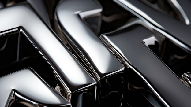 shiny silver lettering photo
