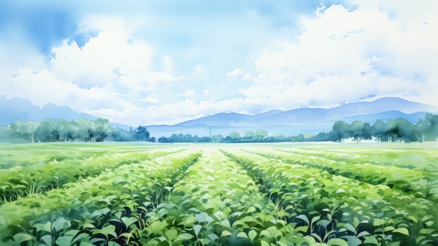 landscape mint water color photo