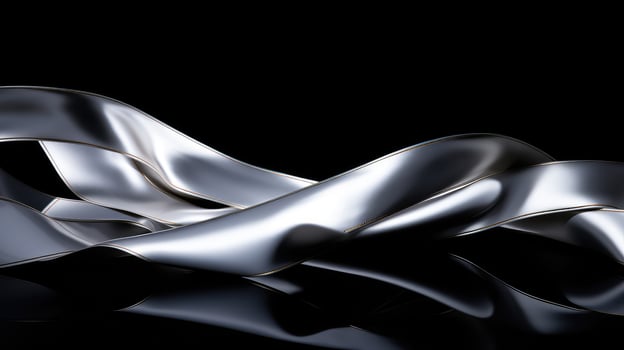 photograph silver metallic ribbon banner photo