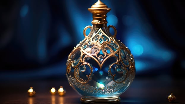 blue genie bottle photo