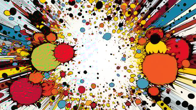border comic book dot pattern photo