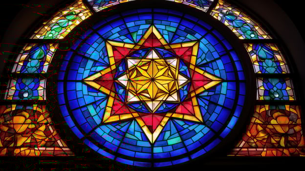 stained star david photo