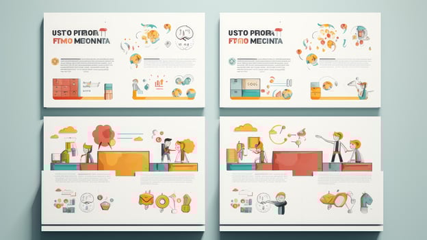 brainstorming 4 box infographic photo