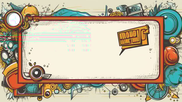 retro cartoon text box photo