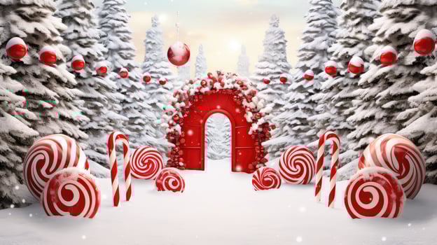 arch red holiday background photo