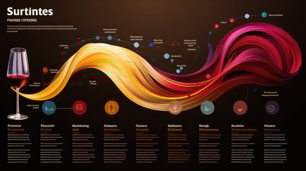 smelling wine tasting infographics photo