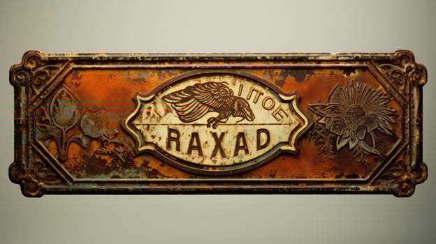 patina retro road sign photo
