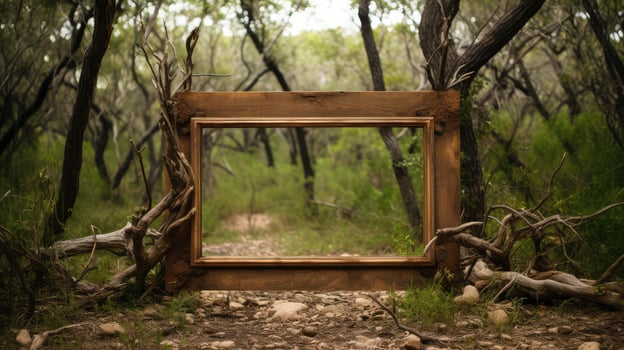 forest wood sign frame photo