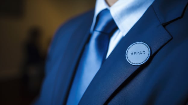 badge approved blue photo