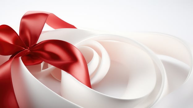 box red ribbon swirl photo