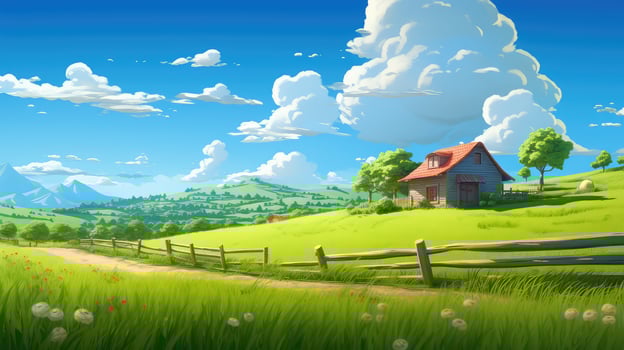 tranquil background house photo