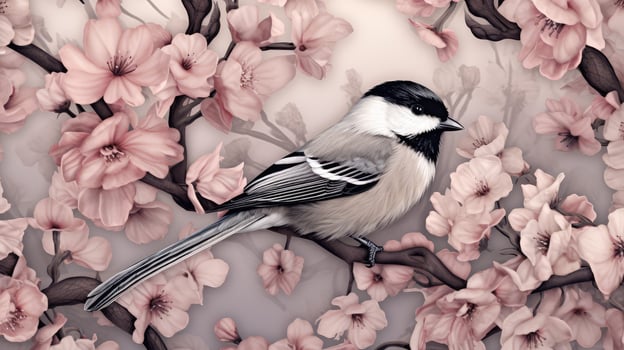 nature black capped chickadee photo