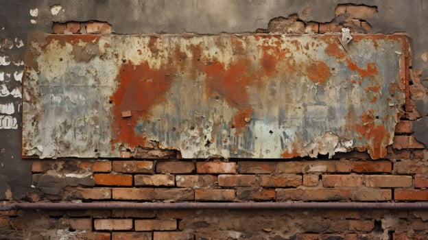 weathered rusty metal sign photo