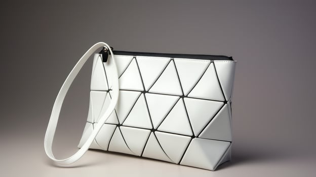 geometric white zipper bag photo